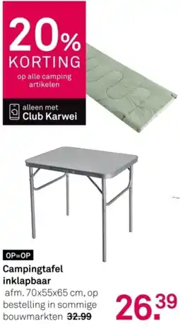 Karwei Campingtafel inklapbaar aanbieding