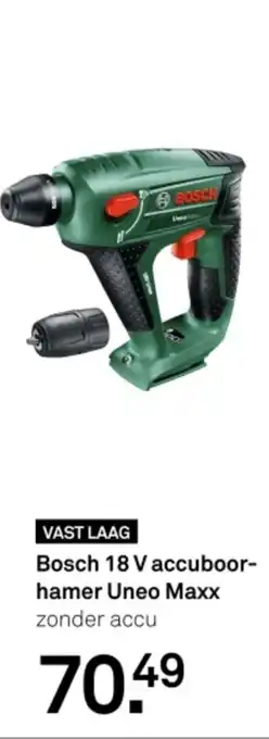 Karwei Bosch 18 V accuboorhamer Uneo Maxx aanbieding