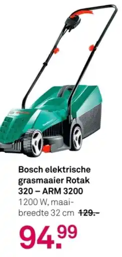 Karwei Bosch elektrische grasmaaier Rotak 320 ARM 3200 aanbieding