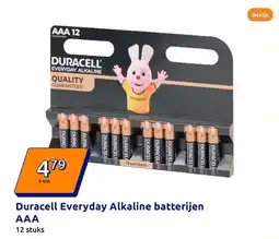 Action Duracell Everyday Alkaline batterijen AAA aanbieding