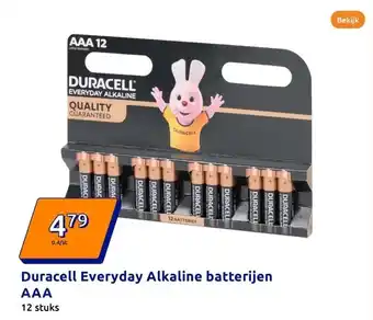 Action Duracell Everyday Alkaline batterijen AAA aanbieding