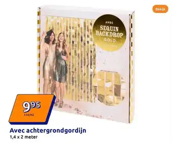 Action Avec achtergrondgordijn aanbieding