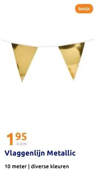 Action Vlaggenlijn Metallic aanbieding