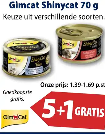 Huisdier Voordeelshop Gimcat Shinycat 70 g aanbieding