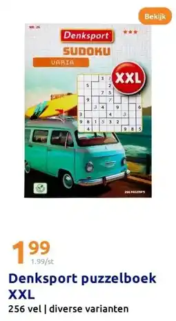 Action Denksport puzzelboek XXL aanbieding