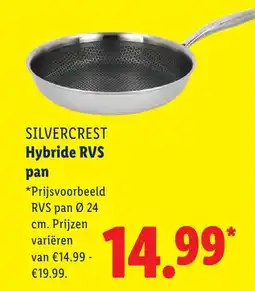 Lidl Silvercrest Hybride RVS pan aanbieding