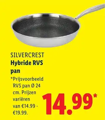 Lidl Silvercrest Hybride RVS pan aanbieding