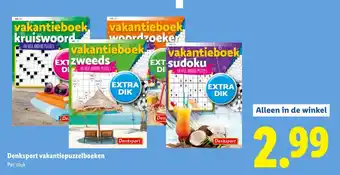 Lidl Denksport vakantiepuzzelboeken aanbieding