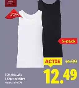 Lidl ESMARA MEN 5 herenhemden aanbieding