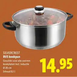 Lidl Silvercrest RVS kookpan aanbieding