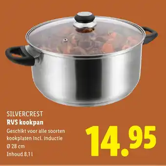 Lidl Silvercrest RVS kookpan aanbieding