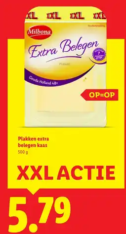 Lidl Plakken extra belegen kaas aanbieding