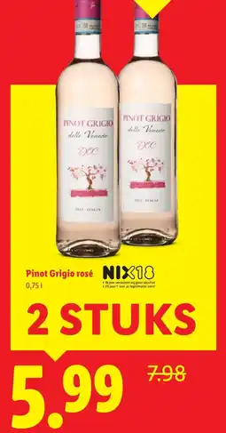 Lidl Pinot Grigio rosé aanbieding
