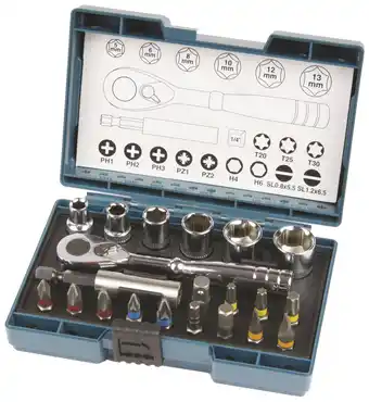 Conrad Makita B-54081 B-54081 Dopsleutelset 1/4 21-delig aanbieding