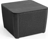 Bol.com Keter Luzon Plus opbergtafel - 57x57x43cm - Grafiet aanbieding