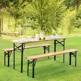 Bol.com Biertafel / bierbank biertafelset - 3-delig - 170cm picknicktafel aanbieding