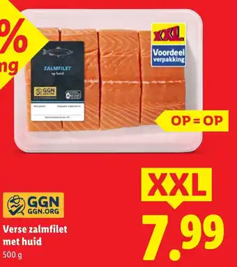 Lidl Verse zalmfilet met huid XXL aanbieding