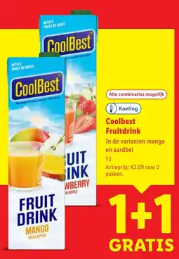 Lidl Coolbest Fruitdrink aanbieding