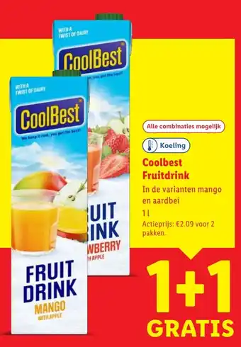 Lidl Coolbest Fruitdrink aanbieding