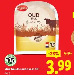 Lidl Stuk Goudse oude kaas 48+ aanbieding