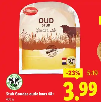 Lidl Stuk Goudse oude kaas 48+ aanbieding
