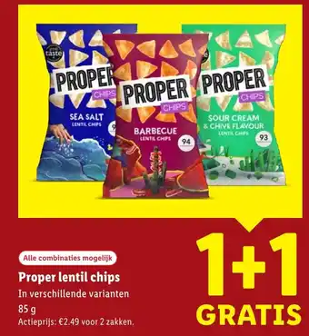 Lidl Proper lentil chips aanbieding