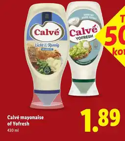 Lidl Calvé mayonaise of Yofresh aanbieding