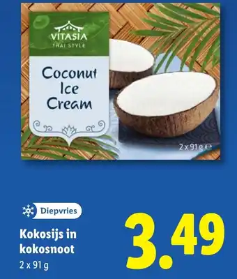 Lidl Kokosijs in kokosnoot aanbieding