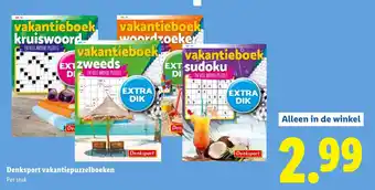 Lidl Denksport vakantiepuzzelboeken aanbieding