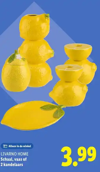 Lidl Livarno home Schaal, vaas of 2 kandelaars aanbieding
