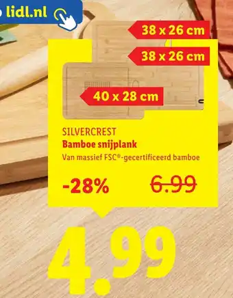Lidl Silvercrest bamboe snijplank aanbieding