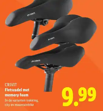 Lidl CRIVIT Fietszadel met memory foam aanbieding