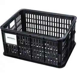 ANWB Basil fietskrat S black 17.5L recycled Zwart aanbieding