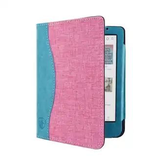ANWB Dutch Shield Jeans Case Kobo Clara BW Turquoise-Pink aanbieding