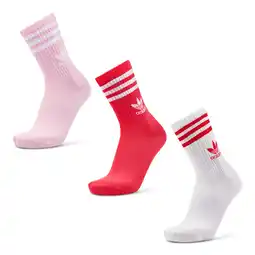 Foot Locker Adidas Solid Crew 3 Pack Unisex Sokken - Wit - Maat: 40-42 - Foot Locker aanbieding
