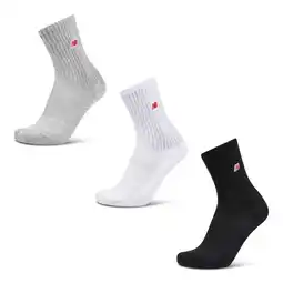 Foot Locker New Balance Crew 3 Pack Unisex Sokken - Wit - Maat: 39-42 - Katoen - Foot Locker aanbieding