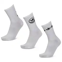 Foot Locker Adidas Mid Cut Crew 3 Pack Unisex Sokken - Wit - Maat: 37-39 - Foot Locker aanbieding