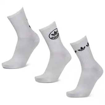 Foot Locker Adidas Mid Cut Crew 3 Pack Unisex Sokken - Wit - Maat: 37-39 - Foot Locker aanbieding