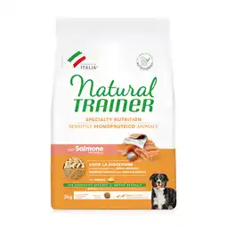 Zooplus 3kg Trainer Natural Sensitive No Gluten Adult Med/Max Salmon hondenvoer droog aanbieding