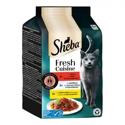 Zooplus Sheba Fresh Cuisine Taste of Paris Kattenvoer 6 x 50 g - Rundvlees, Witvis & Kippenlever aanbieding