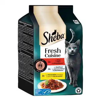 Zooplus Sheba Fresh Cuisine Taste of Paris Kattenvoer 6 x 50 g - Rundvlees, Witvis & Kippenlever aanbieding