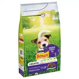 Zooplus 2x1,5kg PURINA Bonzo Mini Menu Rund & Lam droogvoer voor honden aanbieding