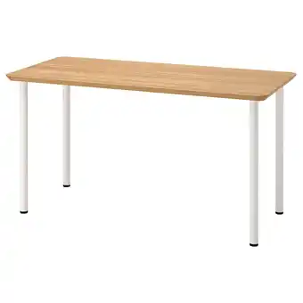 IKEA Anfallabamboe bureau met drie poten, witte poten aanbieding