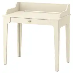 IKEA Lommarp crèmekleurig bureau, strak en eenvoudig, één lade, strakke lijnen aanbieding