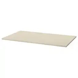 IKEA Een trotten beige rechthoekige plank gemaakt van melamine en spaanplaat aanbieding