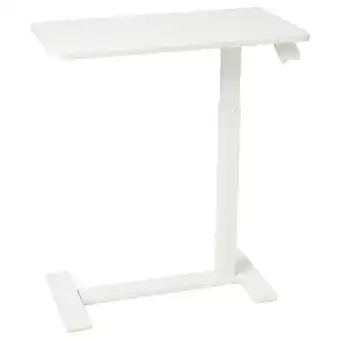 IKEA Bollsidan: witte verstelbare statafel. Metalen poten, kunststof voetjes. Rechthoekig blad aanbieding