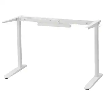 IKEA Wit relatera bureauonderstel, metaal, 4 poten, kabelhouders, in hoogte verstelbaar aanbieding