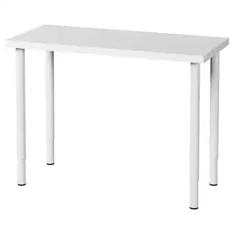IKEA Wit linnmon bureau, rechthoekig, verstelbare poten aanbieding