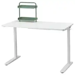 IKEA Wit relatera bureau met verstelbare groene plank voor organisatie aanbieding