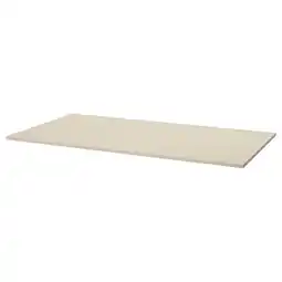 IKEA Een trotten tafelblad in beige, met een rechthoekige vorm en gladde randen aanbieding